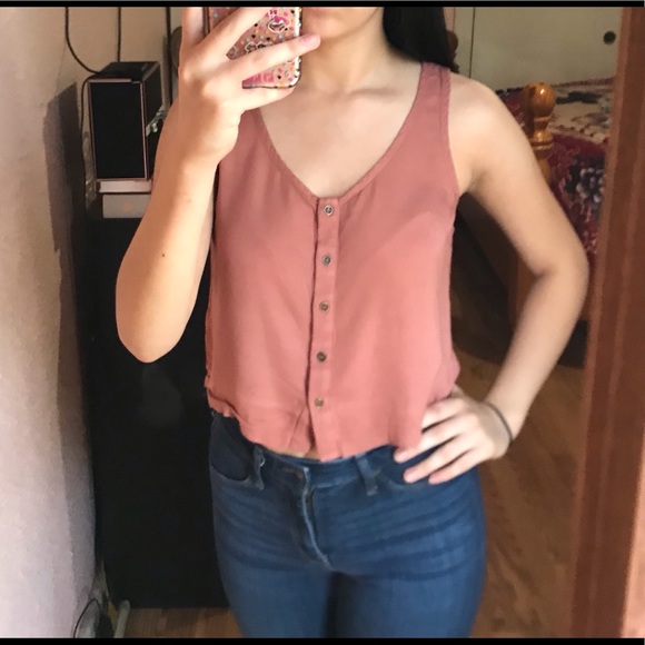 Mauve Button Down Top - Picture 4 of 4